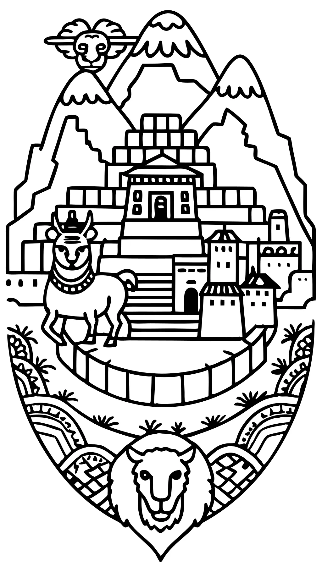 coloring pages peru